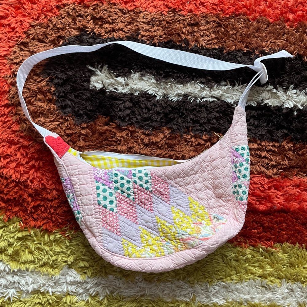 Borgo baggu quilted handmade crescent bag tote PDX